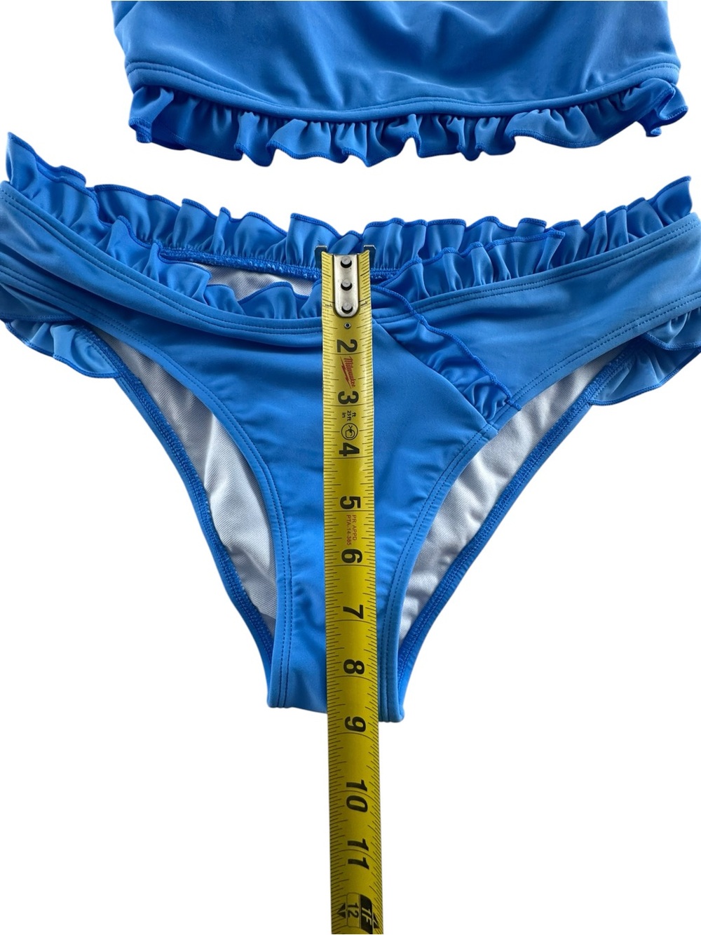 Pink Lily Royal Blue Ruffle Bikini Set - Picture 6 of 9